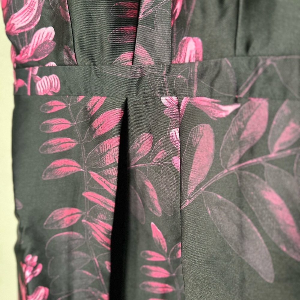 Ted Baker Jebby Splendor Jacquard Dress Black Fuschia Floral - Picture 9 of 13